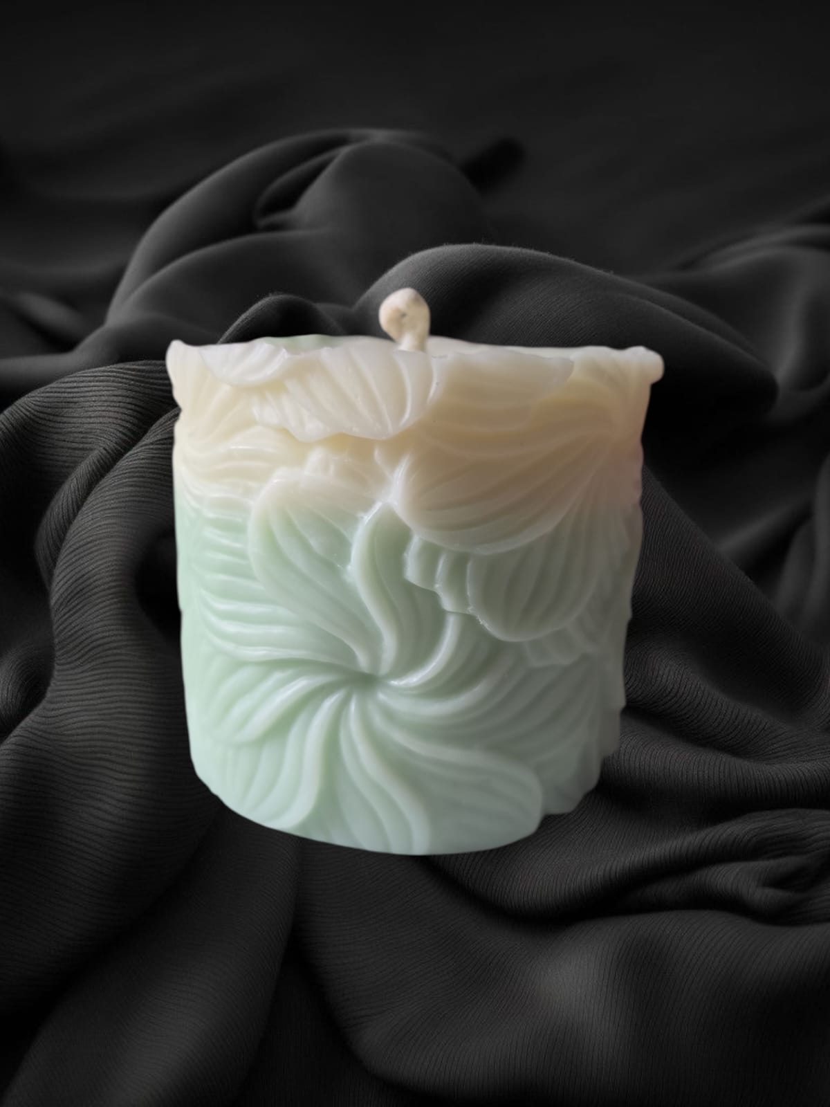 Flower pillar candle