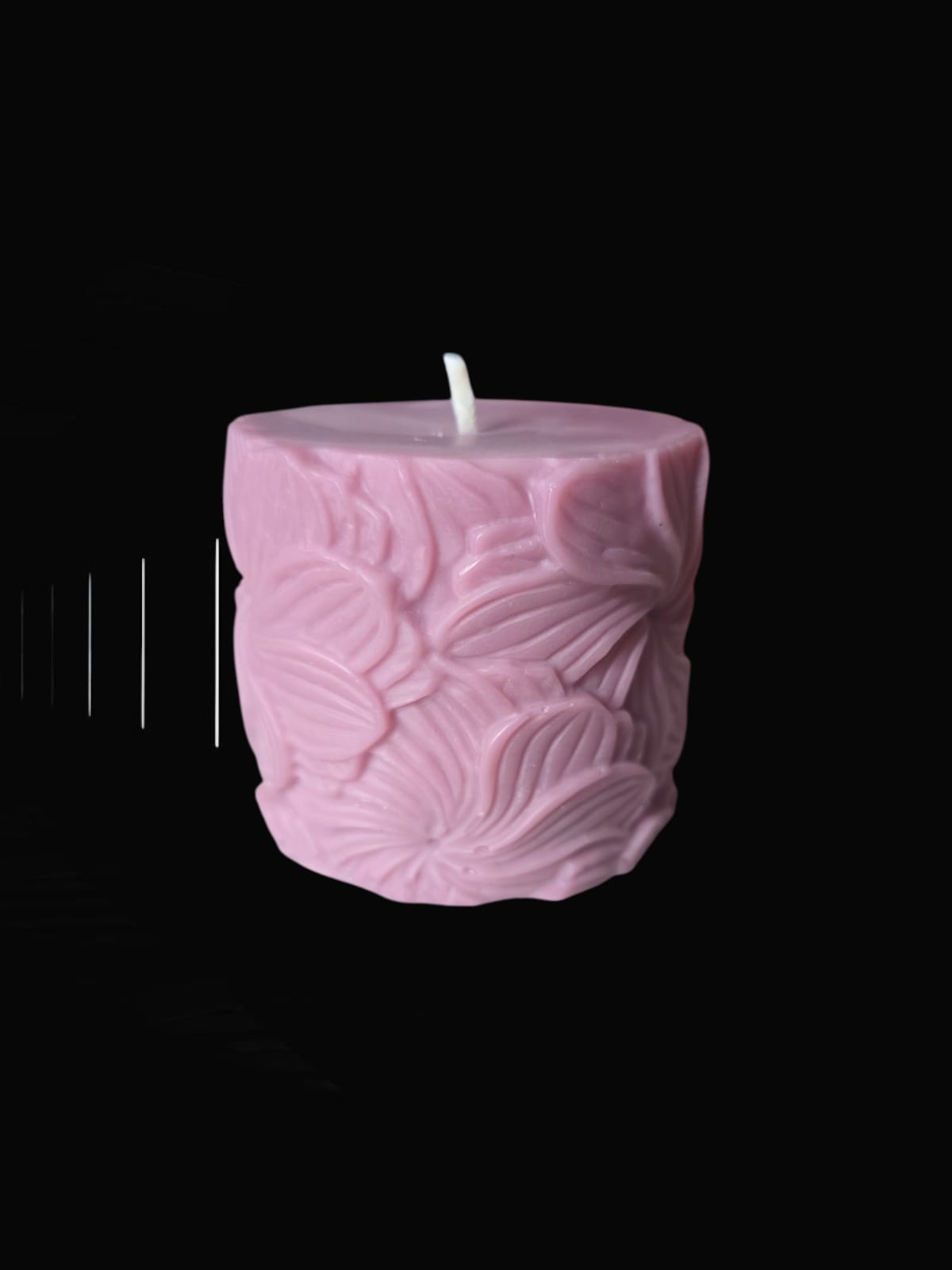 Flower pillar candle