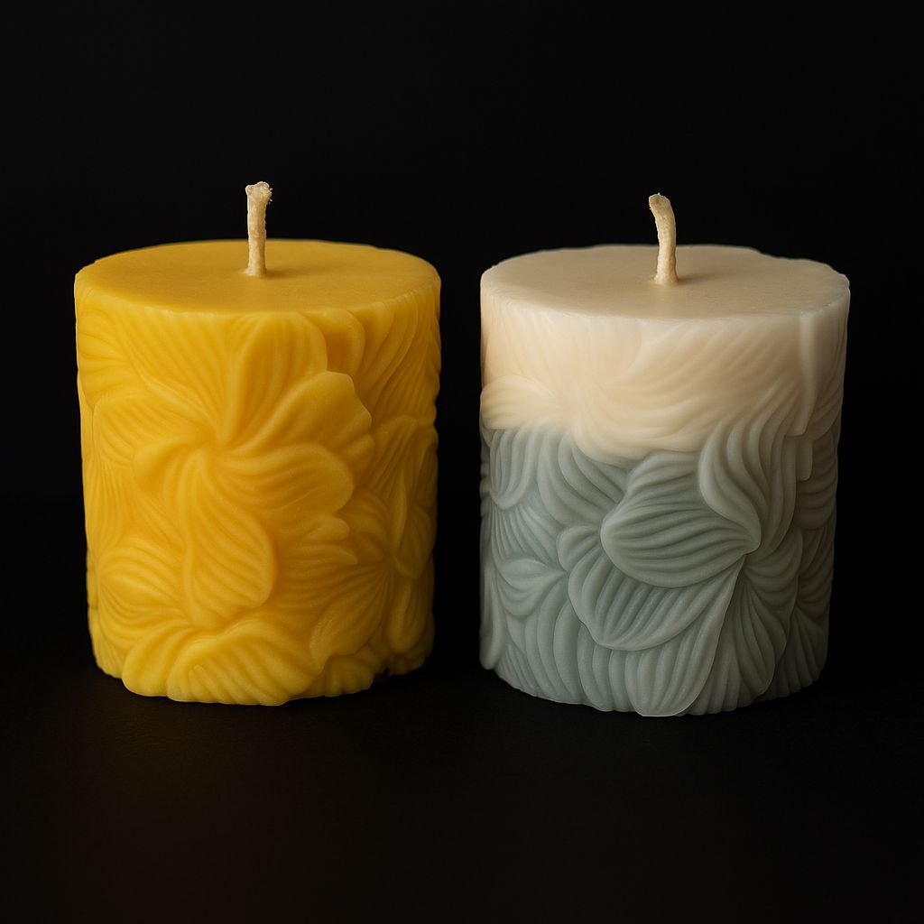 Flower pillar candle