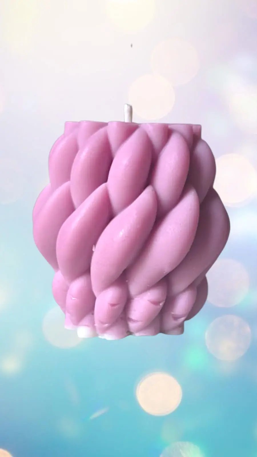 Knotted spiral candle - art.candle