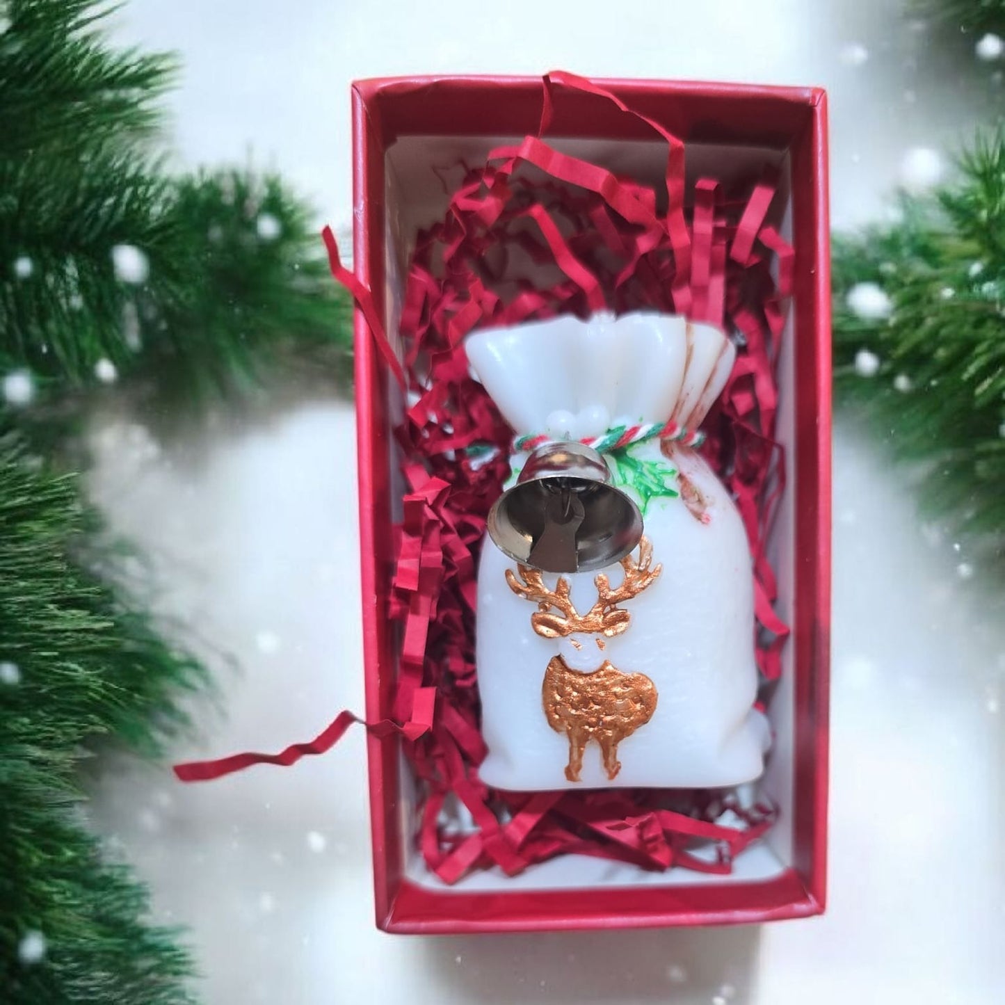 Sack Reindeer Candle