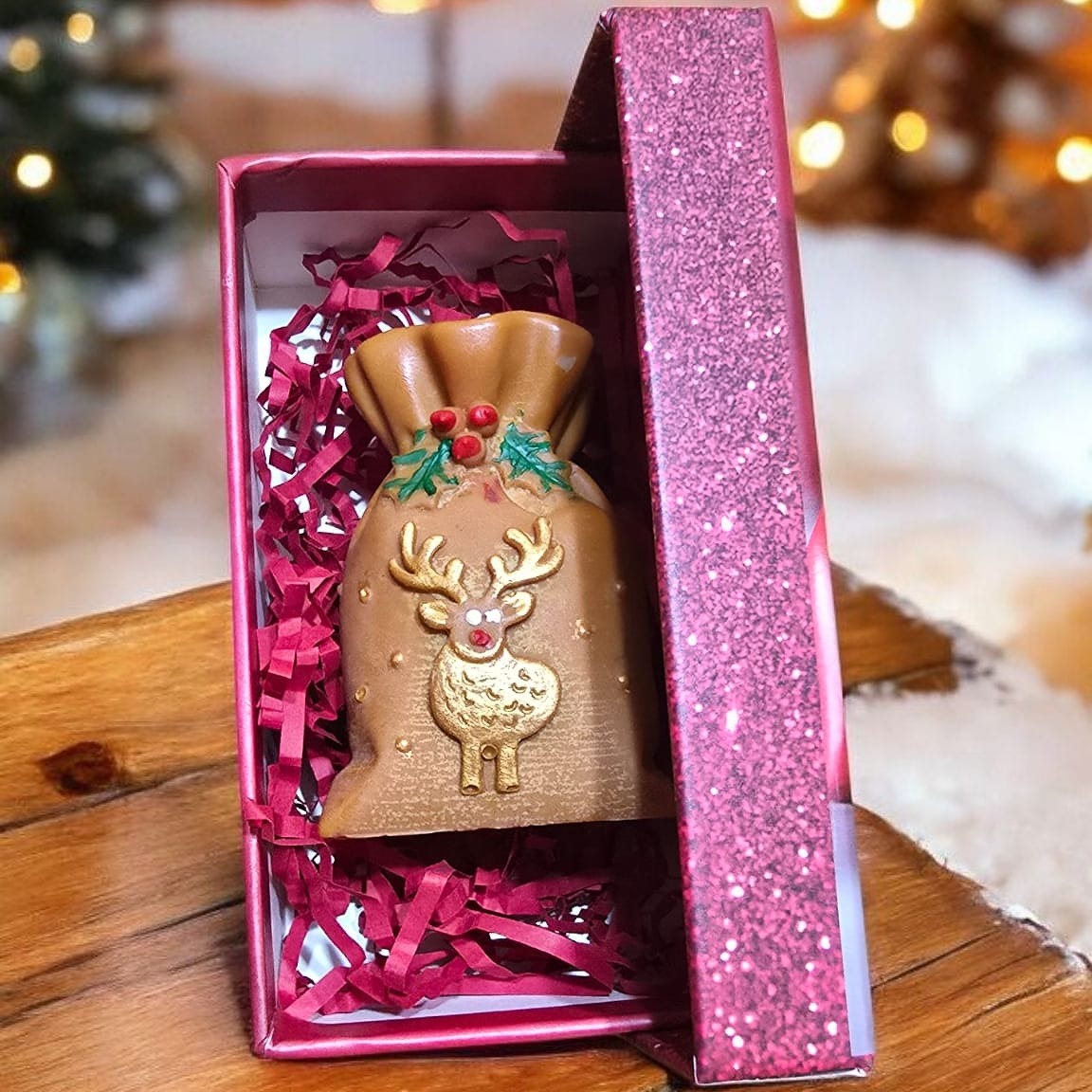 Sack Reindeer Candle