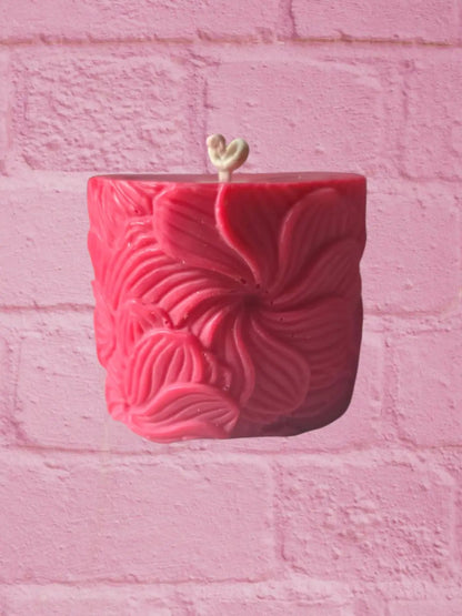 Flower pillar candle - art.candle