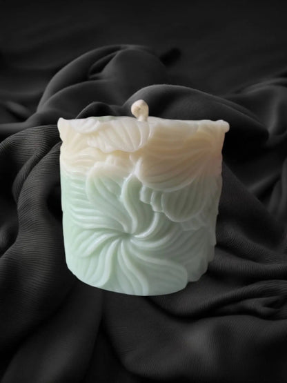 Flower pillar candle - art.candle