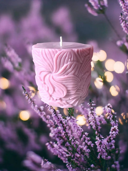 Flower pillar candle - art.candle