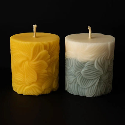 Flower pillar candle - art.candle