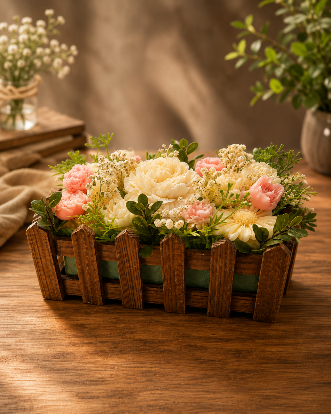 Wooden Flower Basket