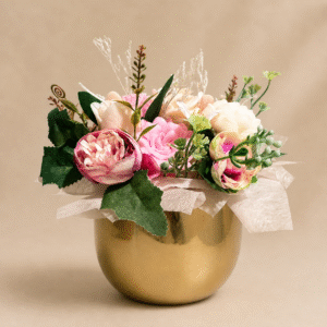 Customizable Golden Vase Candle Bouquet (Large)