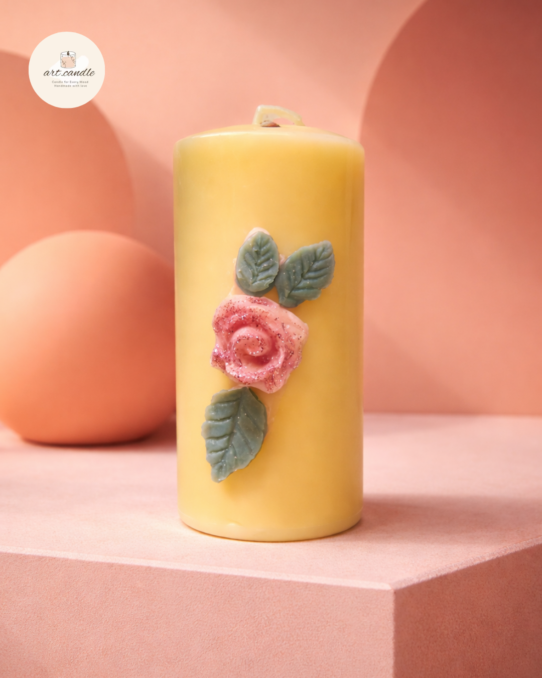 Golden Rose Candle